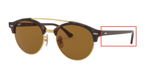 Aste originali Ray-Ban RB4312CH, colore 990 · Rosso avana