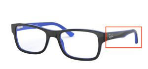 Aste originali Ray-Ban RB5268, colore 5179 · Superiore nero su blu