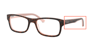 Aste originali Ray-Ban RB5268, colore 5976 · Avana su opal rosa