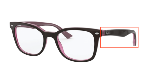 Aste originali Ray-Ban RB5285 vista, colore 2126 · Marrone/rosa