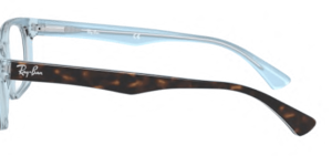 Aste originali Ray-Ban RB5286 vista, colore 5883 · Superiore avana su blu chiaro