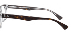 Aste originali Ray-Ban RB5286 vista, colore 5082 · Superiore avana su trasparente
