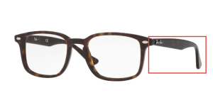 Aste originali Ray-Ban RB5353 vista, colore 2012 · Avana scuro