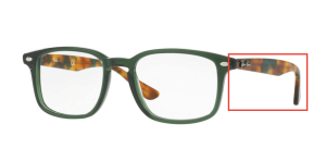 Aste originali Ray-Ban RB5353 vista, colore 5630 · Opal verde