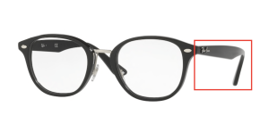 Aste originali Ray-Ban RB5355 vista, colore 2000 · Nero lucido