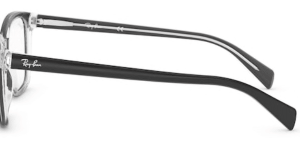 Aste originali Ray-Ban RB5362 vista, colore 2034 · Superiore nero su trasparente