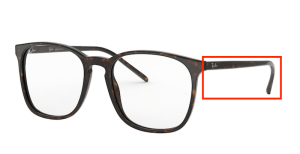 Aste originali Ray-Ban RB5387 vista, colore 2012 · Avana scuro