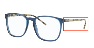 Aste originali Ray-Ban RB5387 vista, colore 8092 · Trasparente blu