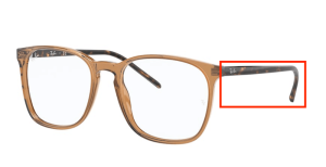 Aste originali Ray-Ban RB5387 vista, colore 8093 · Trasparente marrone chiaro