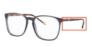 Aste originali Ray-Ban RB5387 vista, colore 5940 · Trasparente marrone chiaro