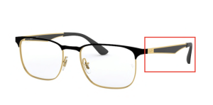 Aste originali Ray-Ban RB6363 vista, colore 2890 · Oro superiore su nero