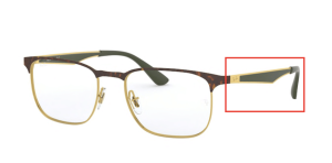 Aste originali Ray-Ban RB6363 vista, colore 3019 · Oro superiore avana opaco