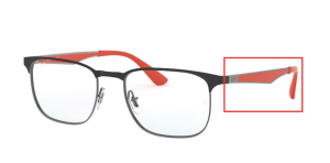 Aste originali Ray-Ban RB6363 vista, colore 3020 · Gunmetal superiore grigio opaco