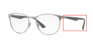 Aste originali Ray-Ban RB6365 vista, colore 2553 · Brushed gunmetal