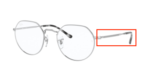 Aste originali Ray-Ban RB6365 vista JACK, colore 2501 · Argento