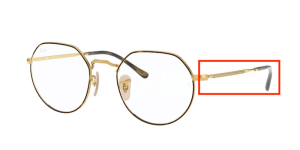 Aste originali Ray-Ban RB6365 vista JACK, colore 2945 · Oro su superiore avana
