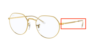 Aste originali Ray-Ban RB6365 vista JACK, colore 3086 · Legend oro