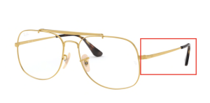 Aste originali Ray-Ban RB6389 vista, colore 2500 · Arista