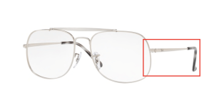 Aste originali Ray-Ban RB6389 vista, colore 2501 · Argento