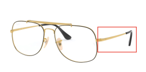 Aste originali Ray-Ban RB6389 vista, colore 2946 · Oro su superiore nero