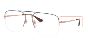Aste originali Ray-Ban RB6441 vista THE GENERAL GAZE, colore 3049 · Blu su rame