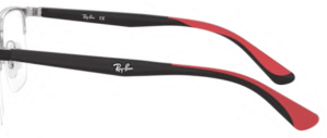Aste originali Ray-Ban RB6428 vista, colore 2997 · Argento su superiore nero opaco
