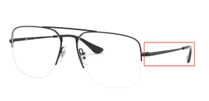 Aste originali Ray-Ban RB6441 vista THE GENERAL GAZE, colore 2509 · Nero lucido