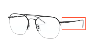 Aste originali Ray-Ban RB6444 vista, colore 2509 · Nero lucido