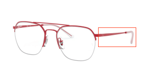 Aste originali Ray-Ban RB6444 vista, colore 3061 · Rosso