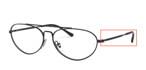 Aste originali Ray-Ban RB6454, colore 2509 · Nero lucido