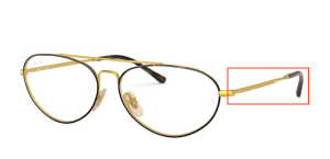 Aste originali Ray-Ban RB6454, colore 2945 · Oro su superiore avana