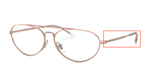 Aste originali Ray-Ban RB6454, colore 3094 · Rosa oro