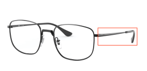 Aste originali Ray-Ban RB6457 vista, colore 2509 · Nero lucido