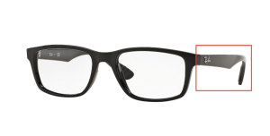 Aste originali Ray-Ban RB7063 vista, colore 2000 · Nero lucido