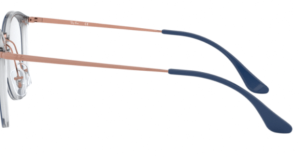 Aste originali Ray-Ban RB7140 vista, colore 5853 · Trasparente su superiore blu