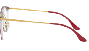 Aste originali Ray-Ban RB7140 vista, colore 5854 · Trasparente su superiore amaranth