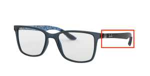Aste originali Ray-Ban RB8905 vista, colore 5844 · Trasparent blu