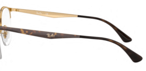 Aste originali Ray-Ban RB6422 vista, colore 3001 · Rosa oro su superiore avana