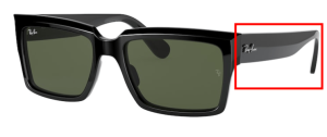 Aste originali Ray-Ban RB2191 Inverness, colore 901 · Nero