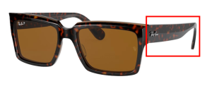 Aste originali Ray-Ban RB2191 Inverness, colore 1292 · Avana su trasparente marrone