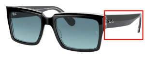 Aste originali Ray-Ban RB2191 Inverness, colore 1294 · Nero su trasparente