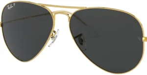 Lenti originali Ray-Ban RB3025 Aviator Large Metal, colore 48 · Nero polarizzato