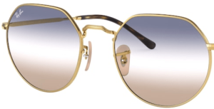 Lenti originali Ray-Ban RB3565 Jack, colore GD · Trasparente sfumato blu sfumato marrone