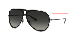 Aste originali Ray-Ban RB3605, colore 9095 · Nero/bianco