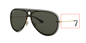 Aste originali Ray-Ban RB3605, colore 187 · Oro nero lucido