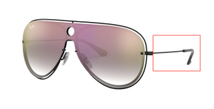 Aste originali Ray-Ban RB3605, colore 186 · Nero/nero opaco