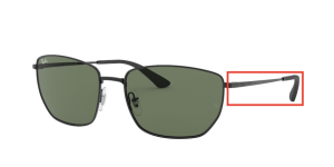 Aste originali Ray-Ban RB3653, colore 002 · Nero
