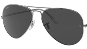 Lenti originali Ray-Ban RB3689 Aviator Metal II, colore 48 · Nero polarizzato