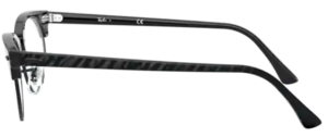 Aste originali Ray-Ban RB3946V Clubmaster Oval, colore 8049 · Wrinkled nero su nero