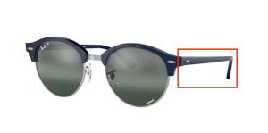 Aste originali Ray-Ban RB4246 Clubround, colore 1366 · Blu
